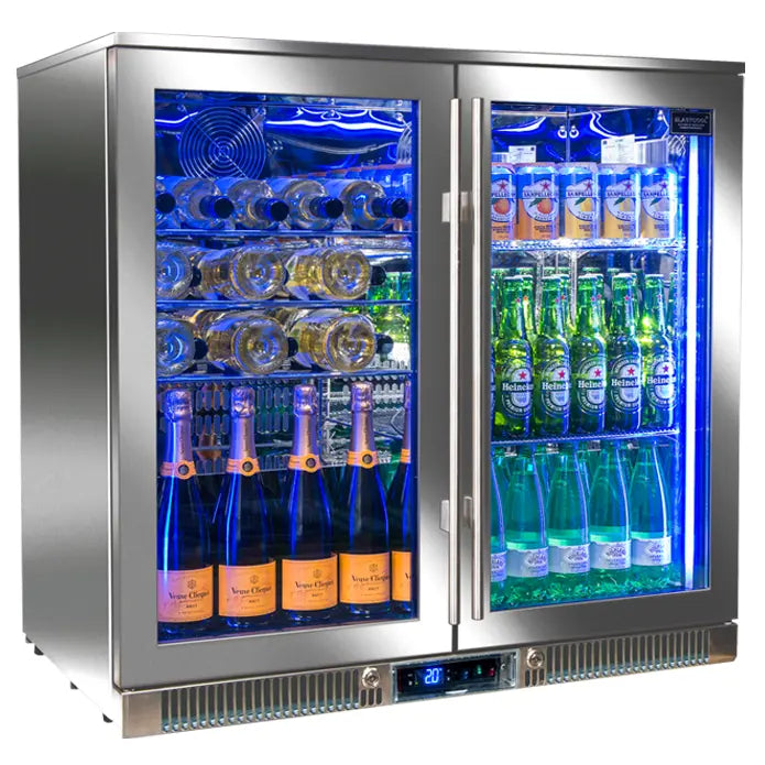 Blastcool Extremis XP2 Double Glass Door Fridge 870mm