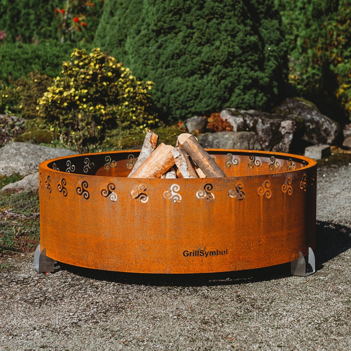 GrillSymbol Corten Steel Fire Pit Legend