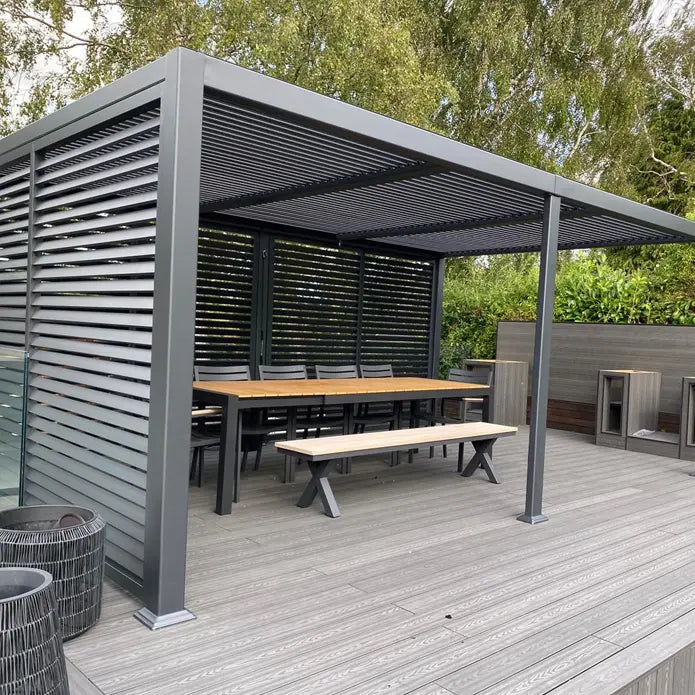 Suns Lifestyle Maranza Vented Pergola 3m x 3.6m 4 Leg Matt White