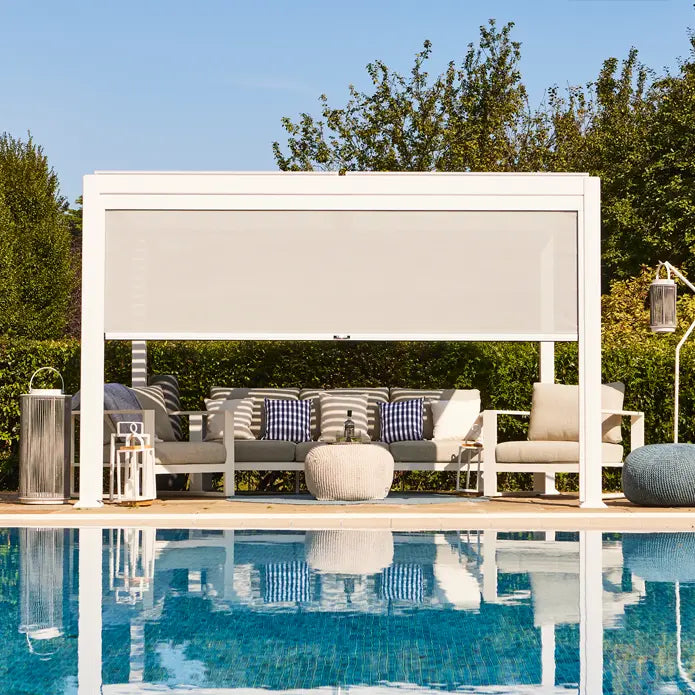 Suns Lifestyle Maranza Vented Pergola 3m x 3.6m 4 Leg Matt White