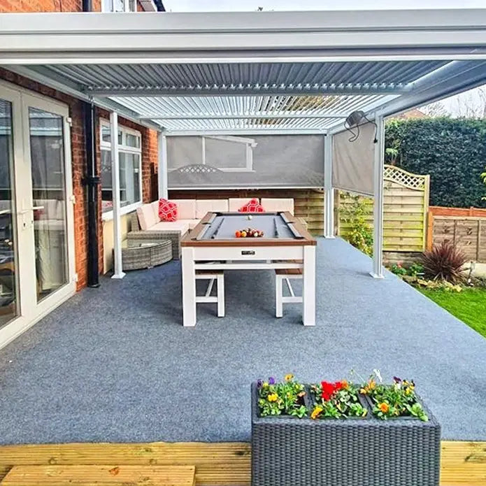 Suns Lifestyle Maranza Vented Pergola 3.5m x 5.4m 6 Leg Matt White