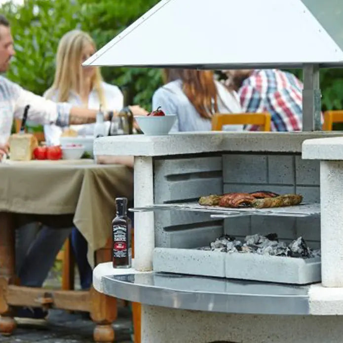 Buschbeck Venedig Masonry Barbecue with Stainless Steel Hood